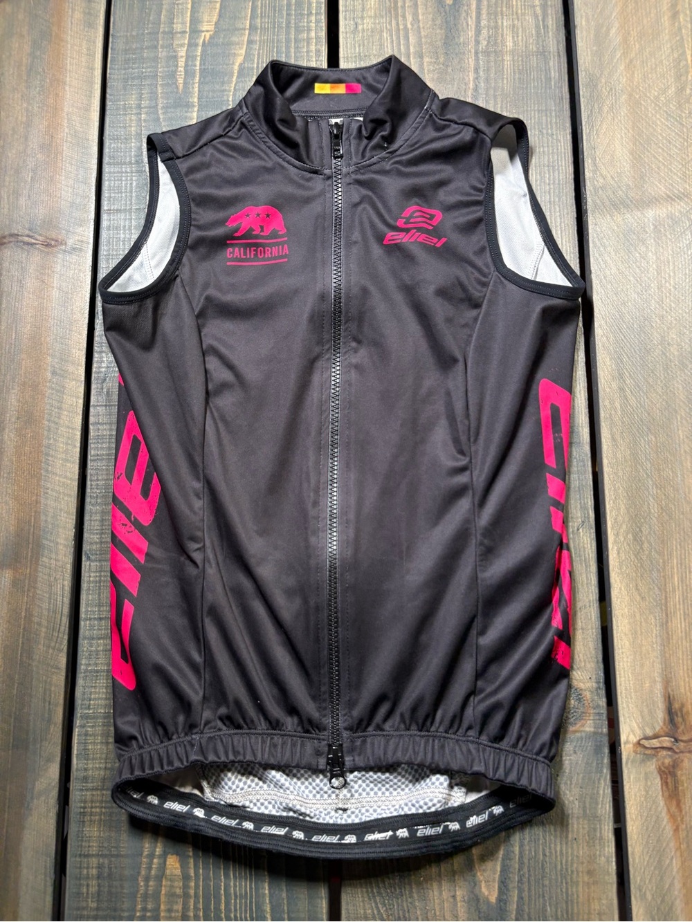 Eliel Women's Sleeveless Zip Cycling Jersey - Black/Pink California Edition